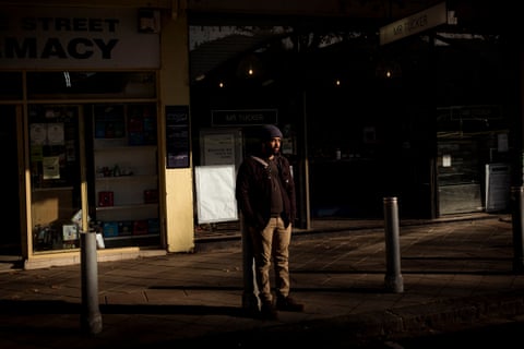 Nor Shanino waits for a coffee on the streets of North Melbourne where he is currently a conduit between the government and African migrant communities. 