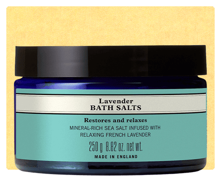 Lavender bath salts by Neal’s Yard.