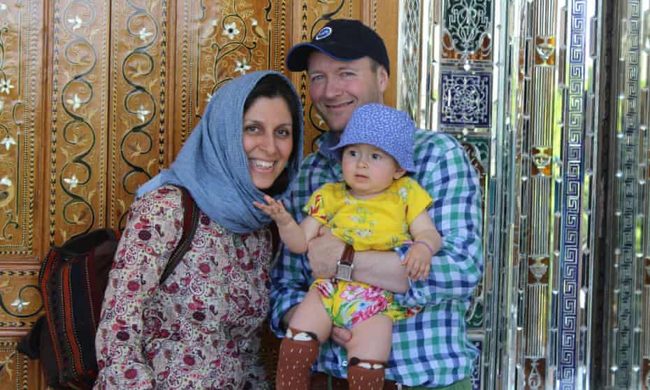 Nazanin Zaghari-Ratcliffe with husband Richard and their daughter Gabriella