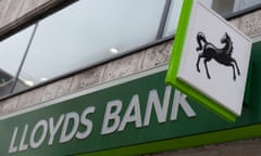 A sign outside a Lloyds bank branch