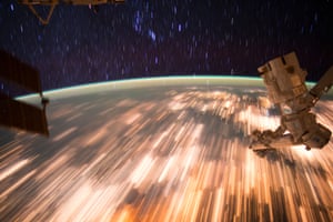 Astronauts on the International Space Station captured a series of incredible star trail images on Oct. 3, 2016, as they orbited at 17,500 miles per hour. The station orbits the Earth every 90 minutes, and astronauts aboard see an average of 16 sunrises and sunsets every 24 hours. Image Credit: NASA