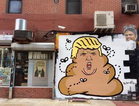 ‘Donald Dump’, a mural painted by the street artist Hanksy in Manhattan, New York.