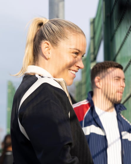 Alessia Russo watches the games from the sidelines at New River Leisure Centre in Haringey.