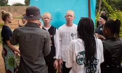 Young Tanzanians, some with albinism, in a photography workshop this summer.