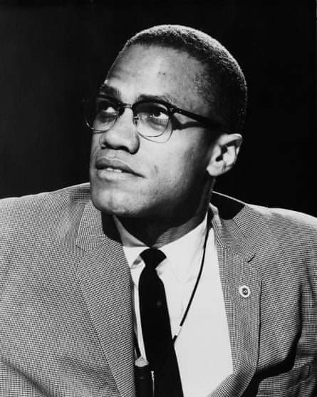 Malcolm X looks up