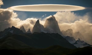 A rare flying saucer-shaped cloud known as a lenticular