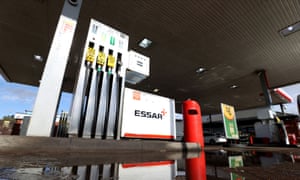 An Essar petrol station with pumps showing no fuel in Stanley, County Durham, Britain, September 27, 2021. REUTERS/Lee Smith