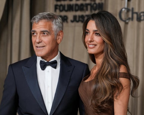 George and Amal Clooney at their annual fundraiser, The Albie Awards, in London in October