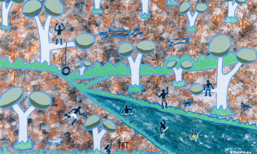 Badu Gili: Wonder Women – highlighting First Nations matriarchs 7 Elaine Russell ‘Lachlan River, our childhood dreams’ © Estate of Elaine Russell