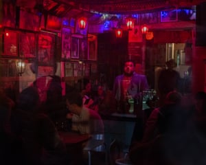 Adriano Pina performs for tourists at Tasca do Chico in Bairro Alto, Lisbon, 2020