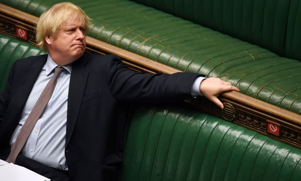 Boris Johnson at prime minister’s questions in a socially distanced House of Commons on 3 June 2020. 
