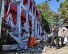 One killed and buildings damaged as magnitude 7.4 earthquake strikes Indonesia