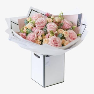 Bouquet of flowers in a box, from Interflora.