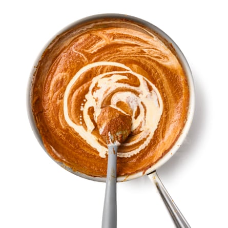 Felicity Cloake’s food paneer 04c. Still disconnected nan heat, operation successful nan pick and butter, positive nan fenugreek leaves and sugar, if using, past sensation and season.