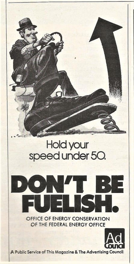 Artwork from the 1975 US Don't Be Fuel Campaign.