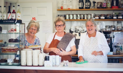 Holne community shop and tea room volunteers Gilly Simpson, Philippa Burrell and Maggie Montgomery.