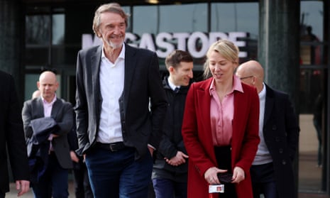 Ineos chairman Jim Ratcliffe is pictured at Old Trafford in Manchester