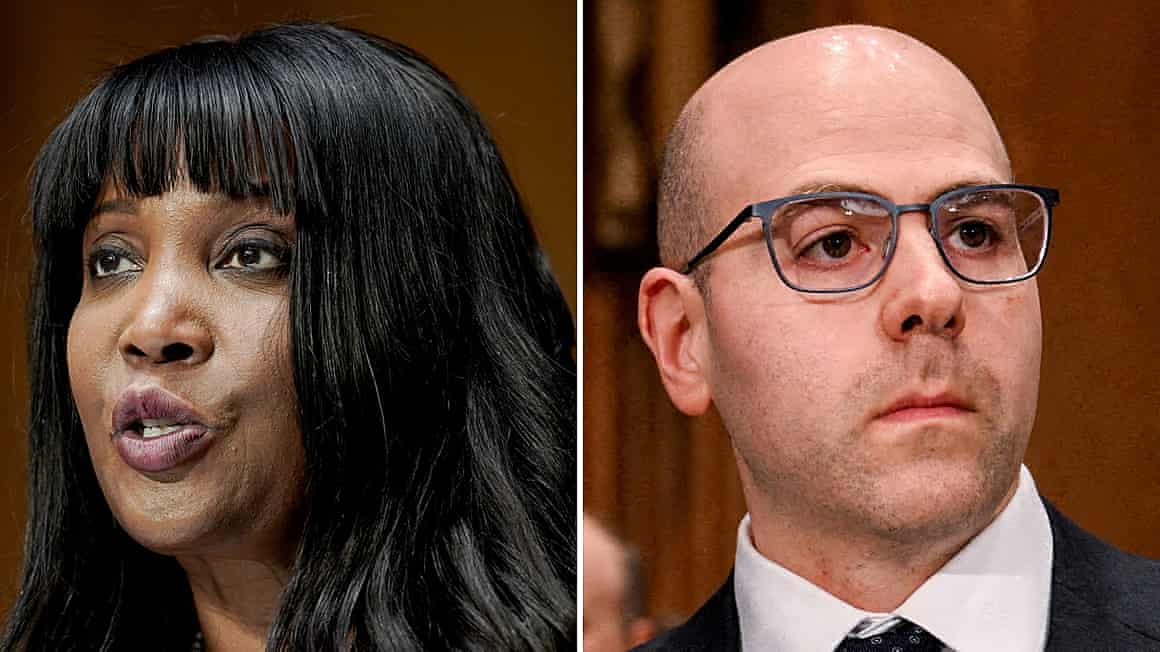 Composite of Lisa Cook and Stephen Miran.