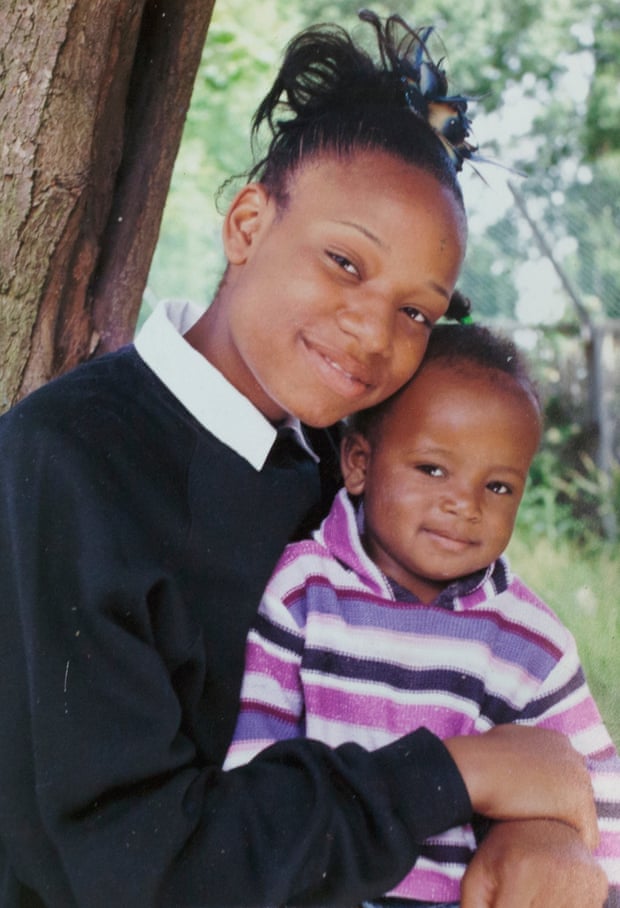 Johanan Walker at 13, with her one-year-old daughter, during their time in care in Hackney.
