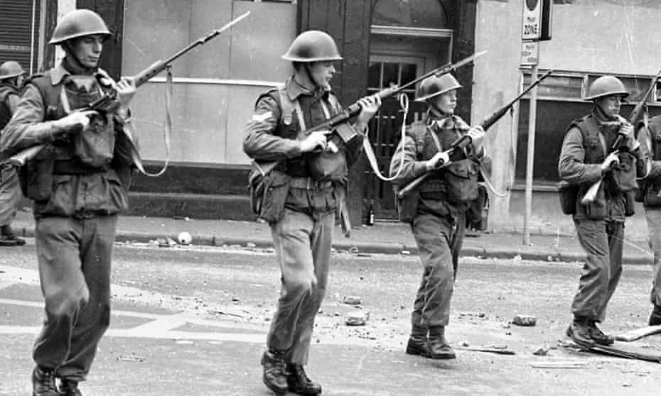 British troops on patrol in Derry in 1969