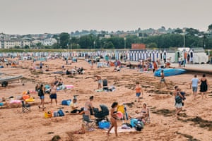 A busy July day at Goodrington Sands