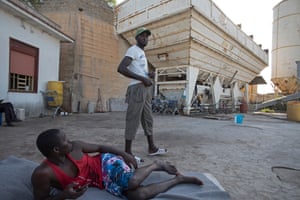 Campo Bello in an abandoned cement factory. People from the camp pick up casual work on local farms, sometimes for as little as a euro an hour.
