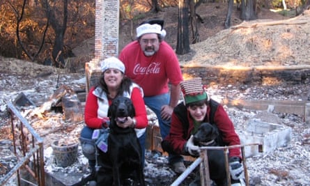 The Frazee family Christmas card showed the rubble of their home destroyed by the 2017 Tubbs fire.