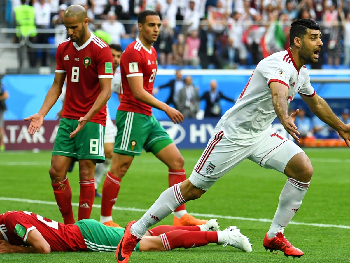 Aziz Bouhaddouz Own Goal In Added Time Hands Iran Win Against Morocco World Cup 18 The Guardian Aziz Bouhaddouz Own Goal In Added Time Hands Iran Win Against Morocco World Cup 18 The Guardian