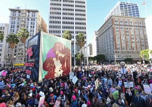 Protesters in Los Angeles