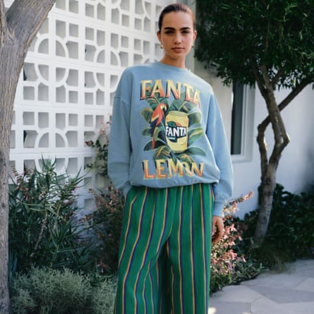 Next Blue Fanta lemon washed sweatshirt