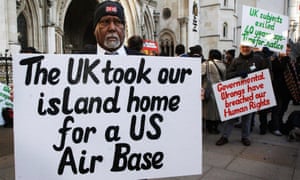 Chagos islanders protesting in London 2016