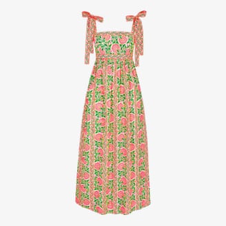 Pink City Prints neon peacock mykonos dress