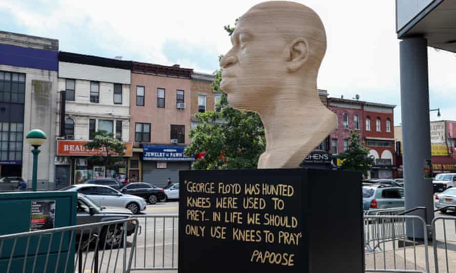 George Floyd memorials vandalised in New York and New ...