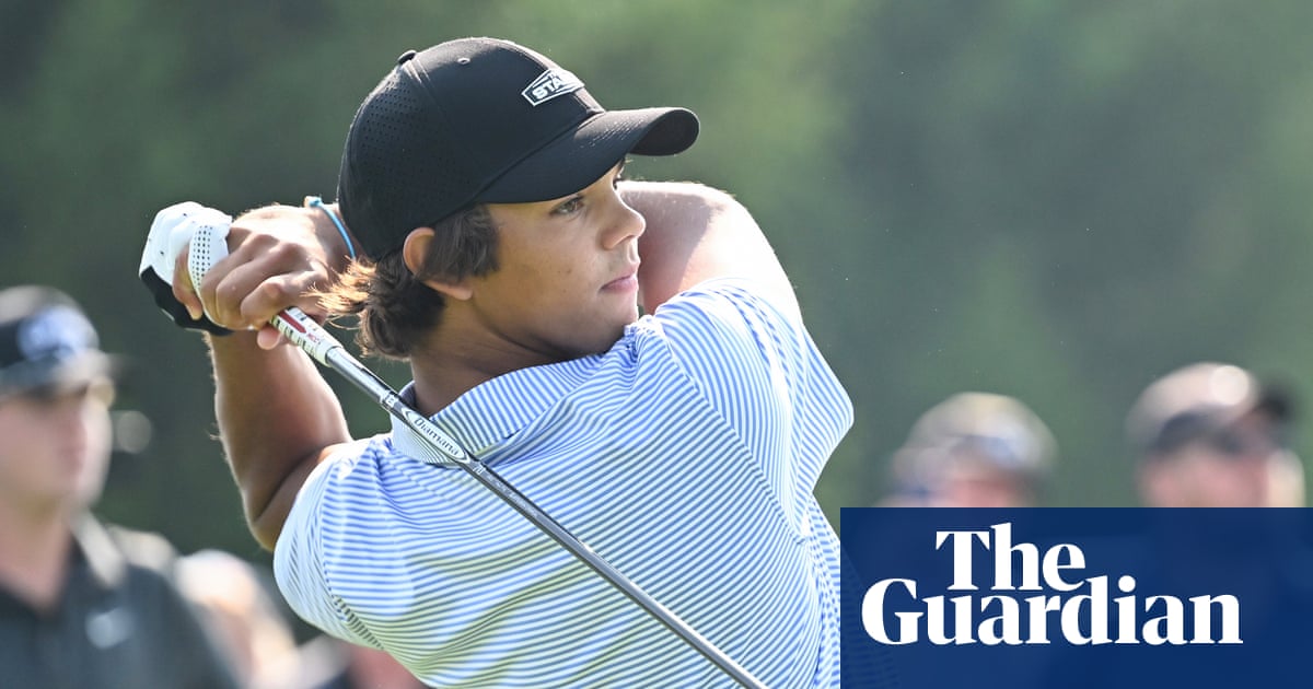 Miles Russell, 17, qualifies for US Open with Tiger Woods’s son Charlie as caddie