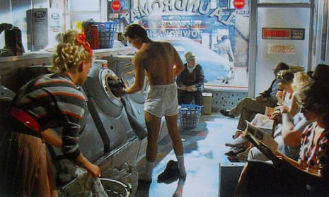 Nick Kamen in the launderette in boxer shorts