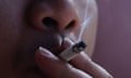 Close-up of a person smoking a cigarette