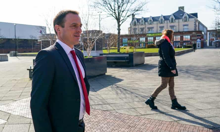 Paul Williams, Labour party candidate for Hartlepool with deputy leader, Angela Rayner, in the town on Sunday.