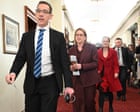 Australia news live: shouting heard in heated meeting over Victorian Labor leadership after Jacinta Allan quits as premier