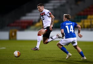 Dundalk’s Patrick McEleney on the ball during the home defeat by Molde.