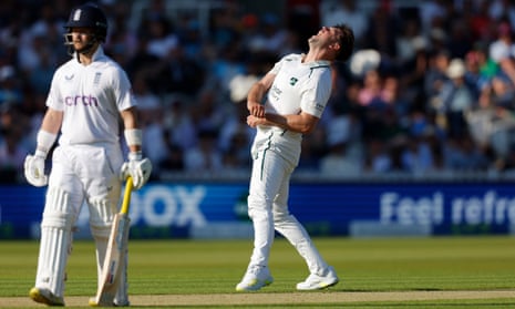 Ireland's Fionn Hand celebrates taking the wicket of England's Zak Crawley.