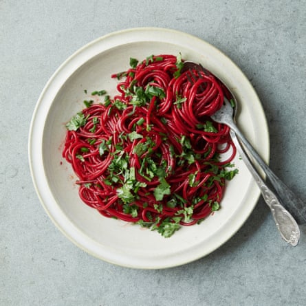Nigella Lawson’s ruby noodles.