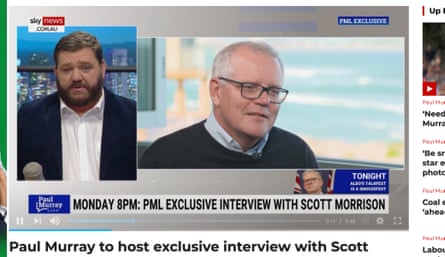 Paul Murray has an interview with Scott Morrison on Sky News on Monday