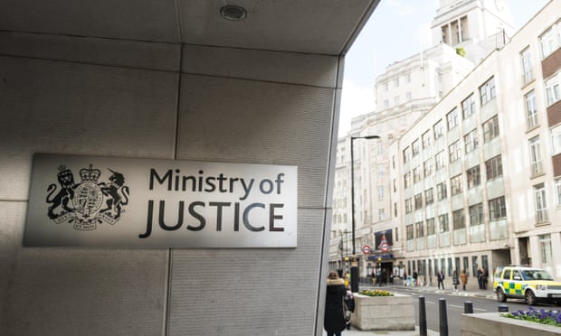 Sign outside the UK Ministry of Justice