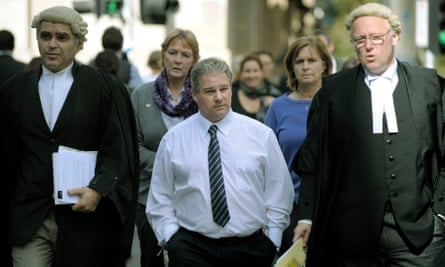 Robert Farquharson at Melbourne Supreme Court for his retrial in 2010.