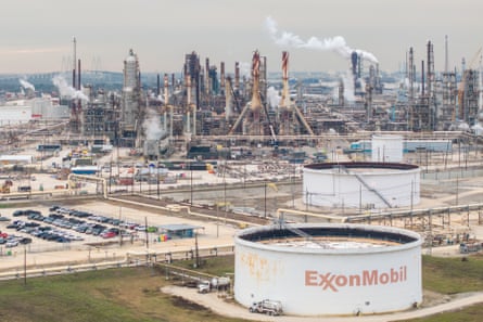 A factory with fossil fuels in the air.