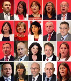 Labour MP resignations: Ian Murray, Gloria De Piero, Kerry McCarthy, Heidi Alexander and Lord Falconer; Lucy Powell, Lilian Greenwood, Seema Malhotra, Vernon Coaker and Karl Turner; Chris Bryant, Stephen Kinnock, Diana Johnson, Toby Perkins, Anna Turley; Neil Coyle, Jess Phillips, Alex Cunningham, Wayne David and Lisa Nandy.