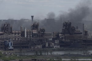 The Azovstal steelworks in Mariupol.