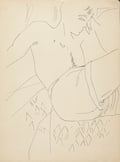Male Partial Figure (verso) 1954. Black ink on manila paper 23 3/4 x 17 7/8 inches.