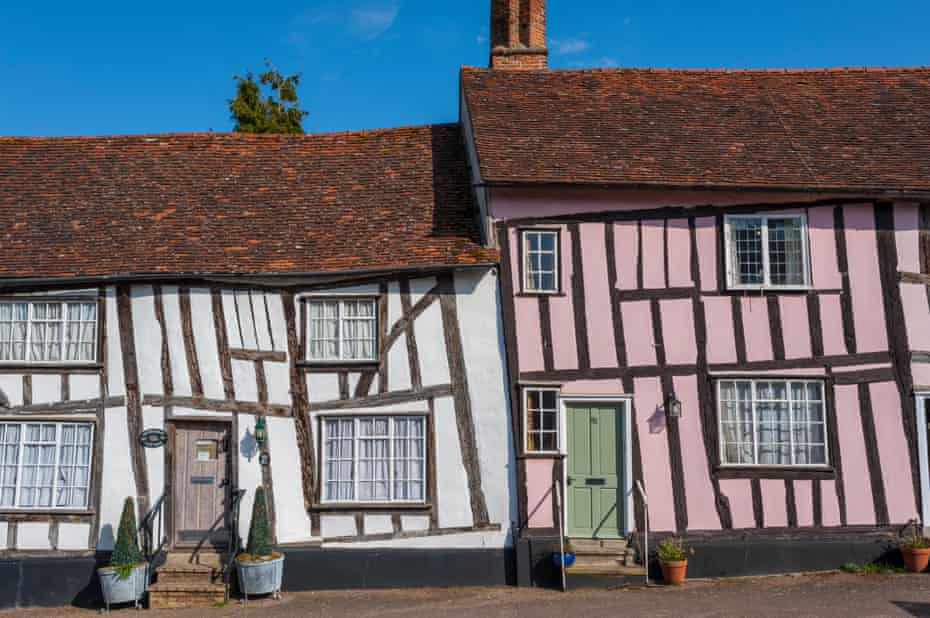 Half Timbered houses in Lavenham Suffolk
