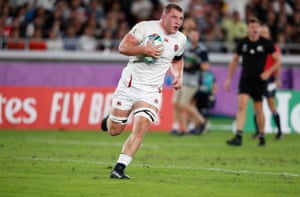 England’s Sam Underhill scores a try that is later disallowed.